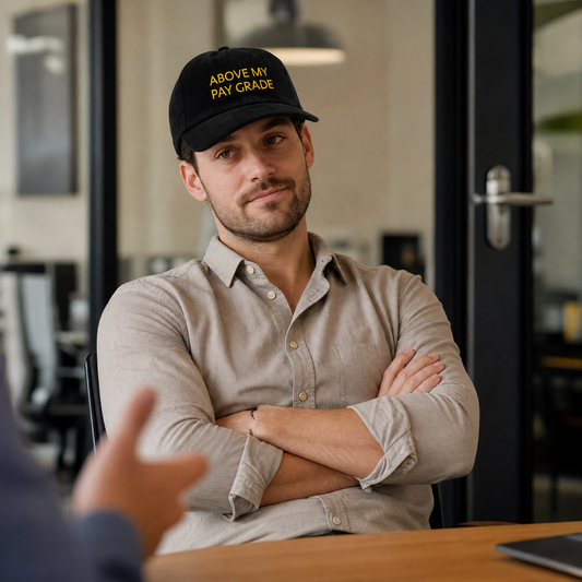 Above My Pay Grade - Embroidered Corduroy Cap
