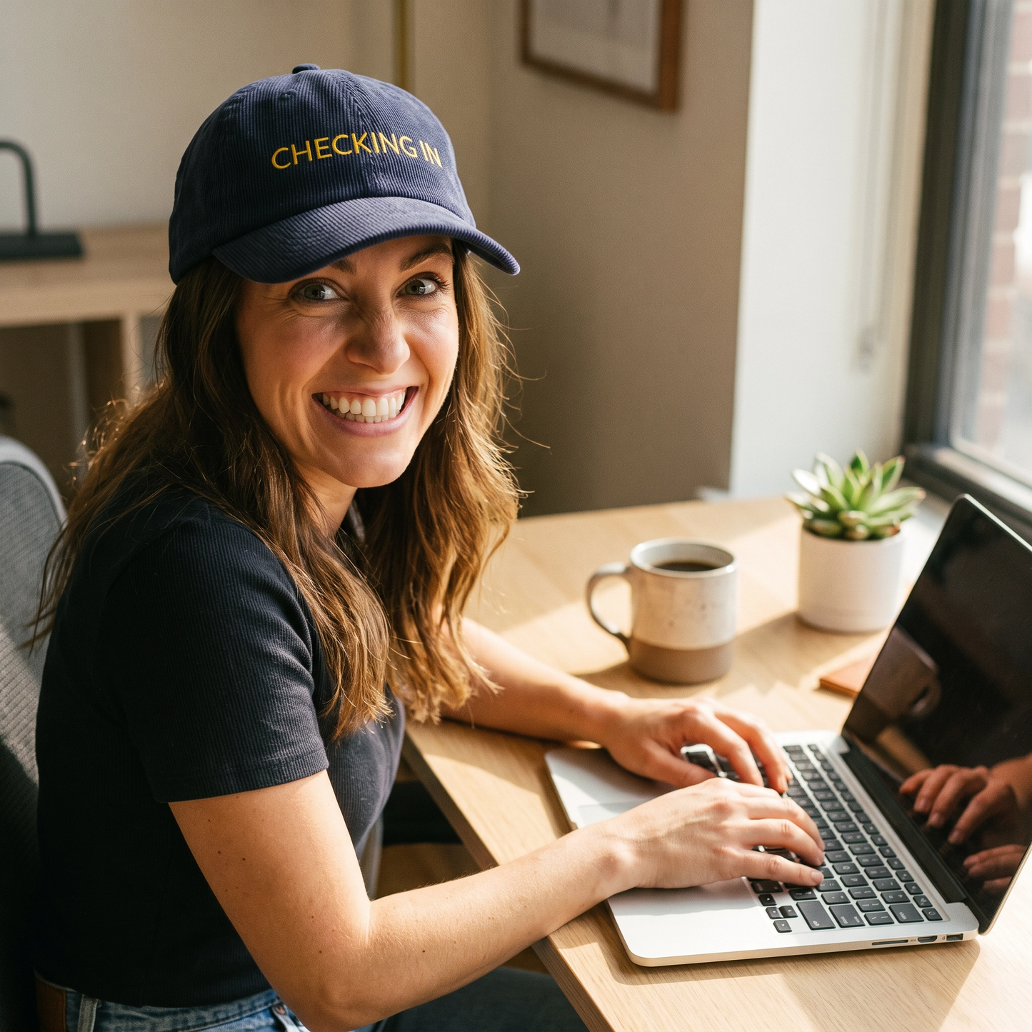 Checking In - Embroidered Corduroy Cap