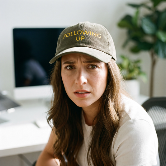 Following Up - Embroidered Corduroy Cap
