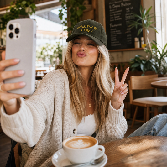 Influencer Comp - Embroidered Corduroy Cap