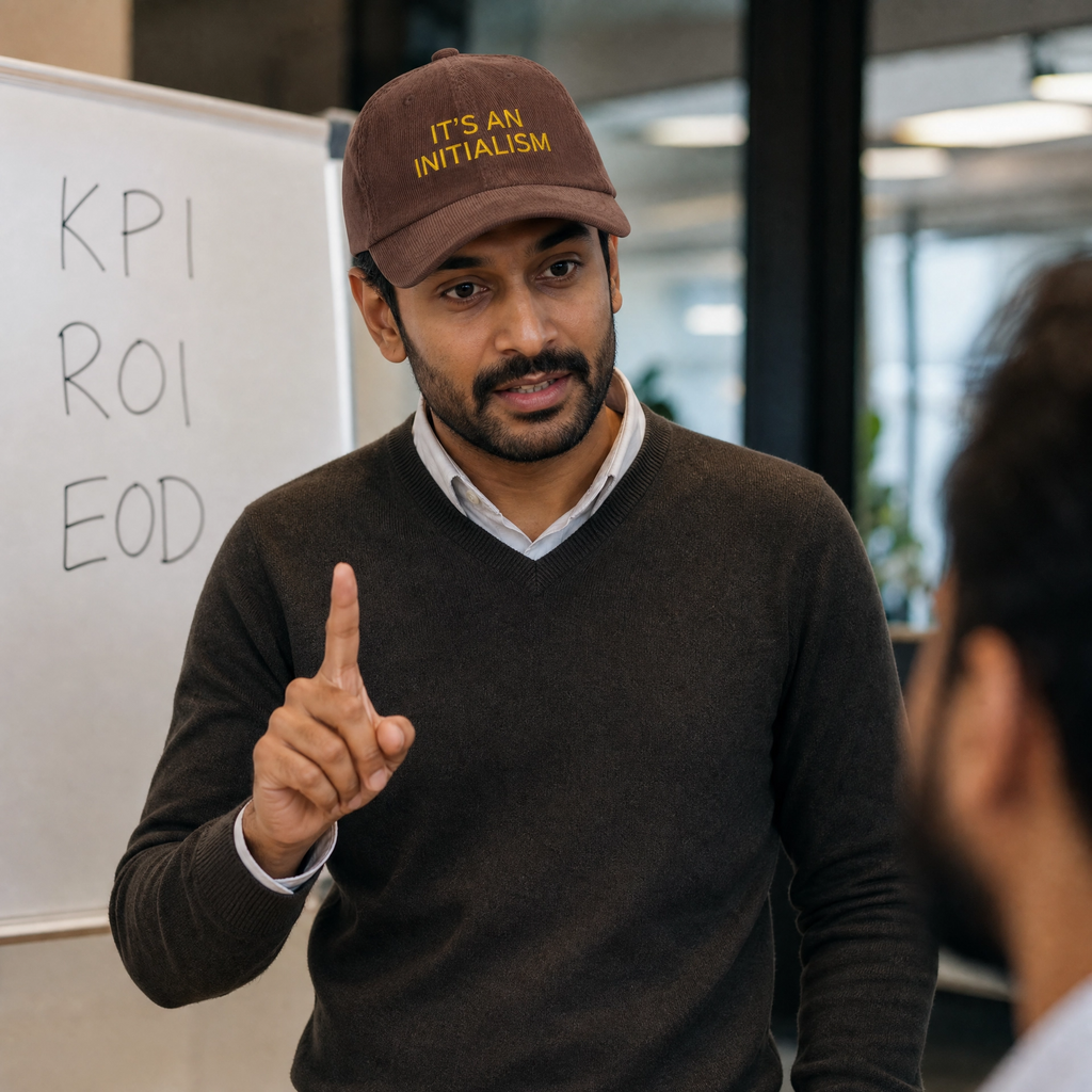It's An Initialism - Embroidered Corduroy Cap