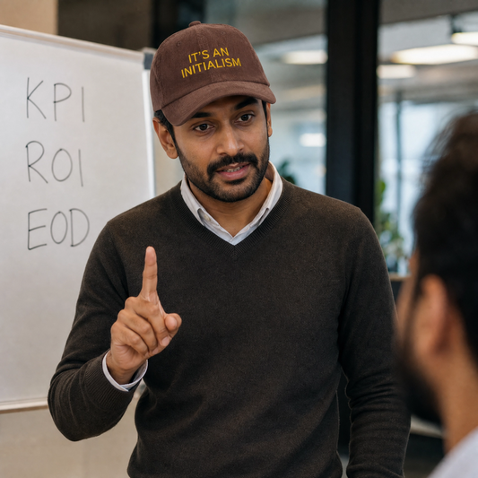 It's An Initialism - Embroidered Corduroy Cap