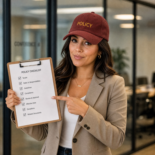 Policy - Embroidered Corduroy Cap