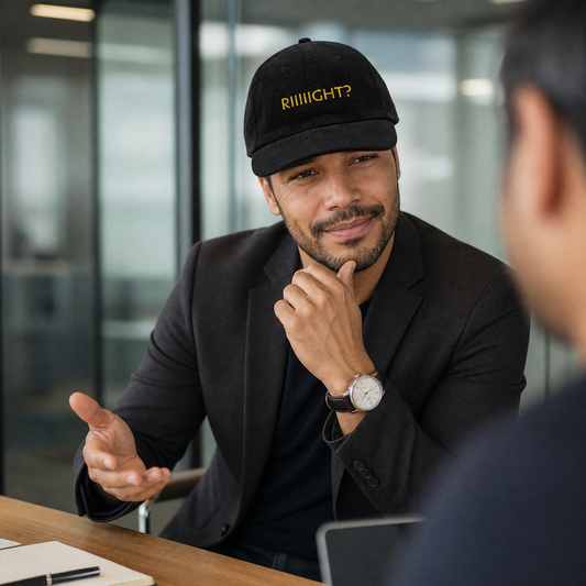 Riiight? - Embroidered Corduroy Cap