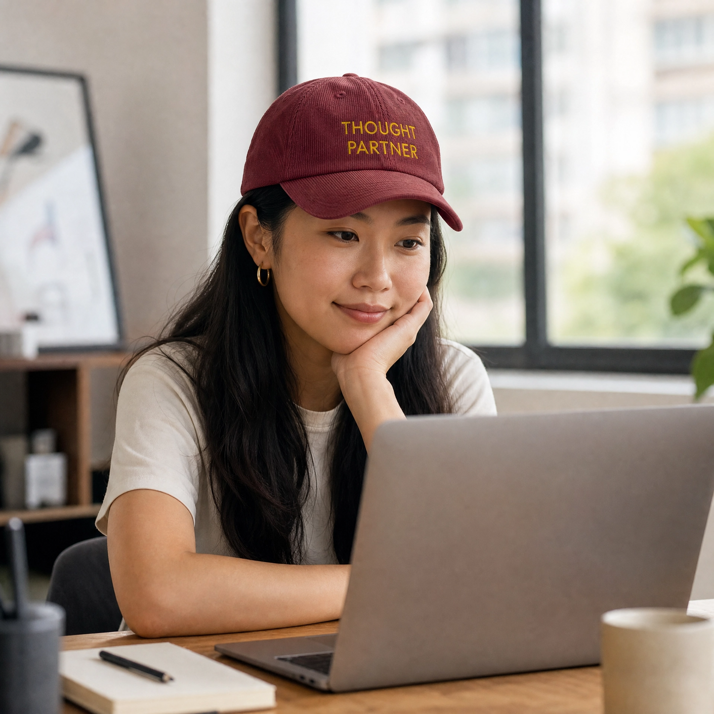 Thought Partner - Embroidered Corduroy Cap