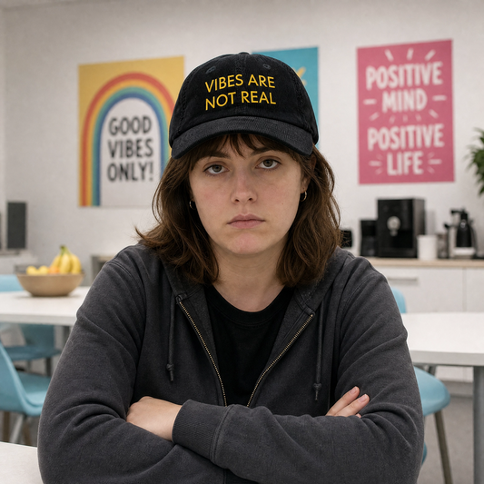 Vibes are not real - Embroidered Corduroy Cap